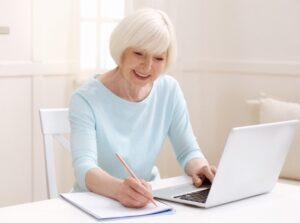 woman thrilled with Medicare forms